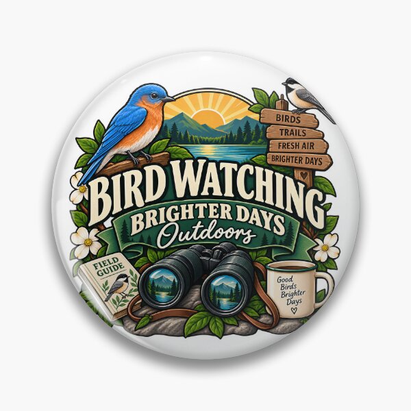 Item preview, Bird Watching Brighter Days Outdoors – Analog Nature Hobby designed and sold by FindYouByZ.