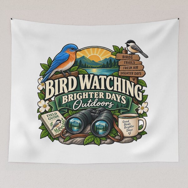 Item preview, Bird Watching Brighter Days Outdoors – Analog Nature Hobby designed and sold by FindYouByZ.