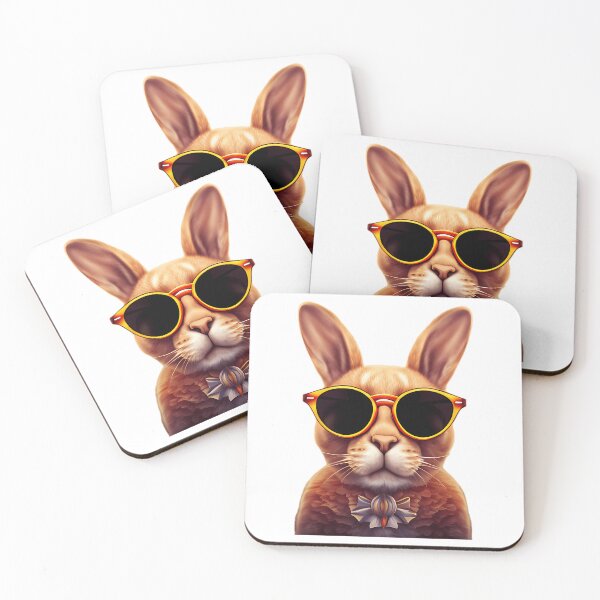 Item preview, Bunny Face With Sunglasses Easter Day Stickers designed and sold by glorianadrew.