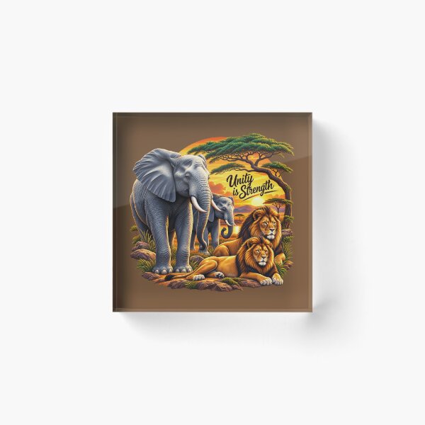 Item preview, Unity in the Wild: Majestic African Wildlife at Sunset designed and sold by 'VARI'.