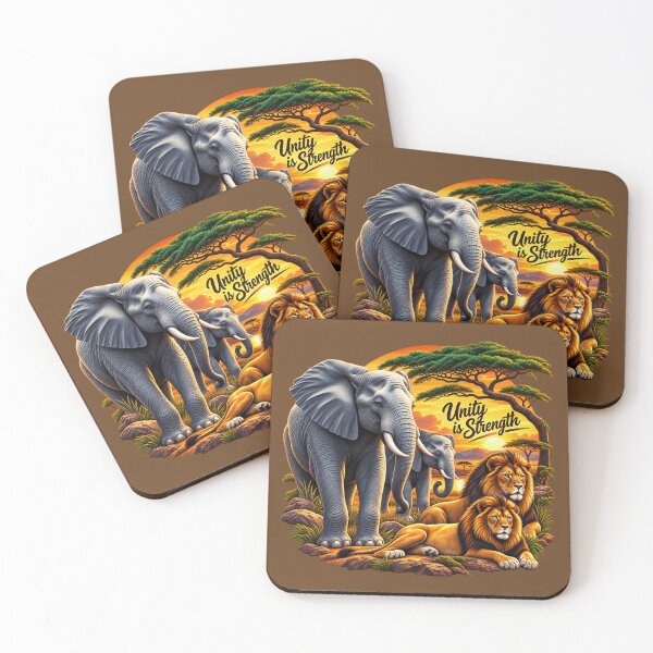Item preview, Unity in the Wild: Majestic African Wildlife at Sunset designed and sold by 'VARI'.