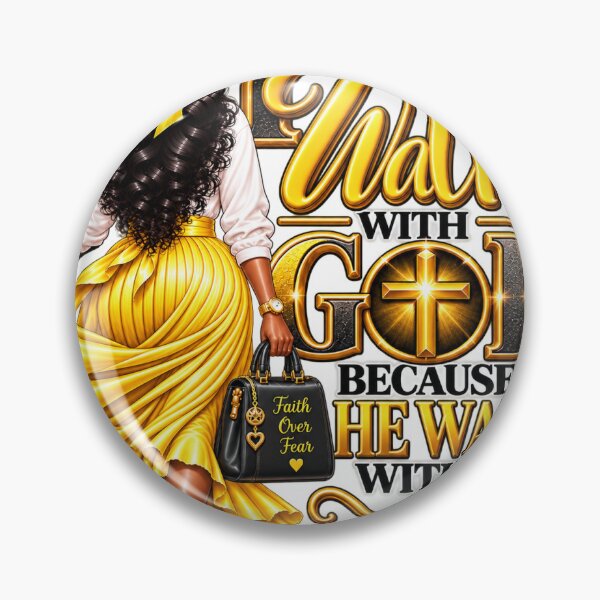 Item preview, I walk with God because God walk with me, Christian affirmation designed and sold by InkJA.