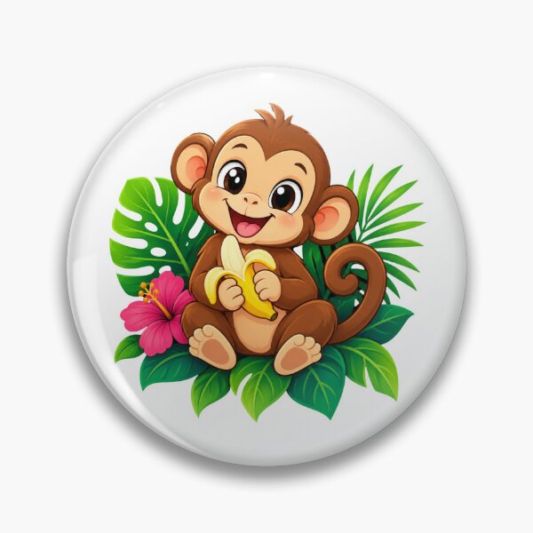 Item preview, Cute Jungle Monkey With Banana designed and sold by MySthore.