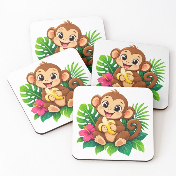 Item preview, Cute Jungle Monkey With Banana designed and sold by MySthore.