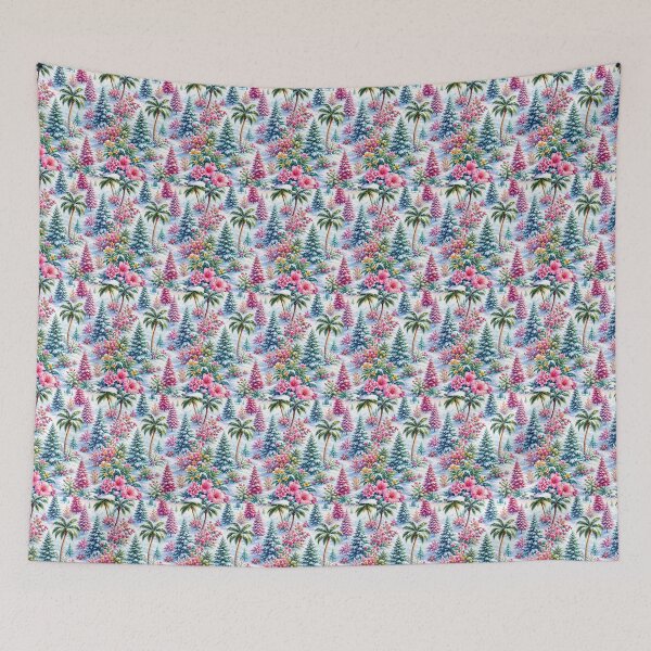 Item preview, Vibrant Tropical Winter Wonderland – Colorful Trees, Flowers & Snow designed and sold by vinothmech53.