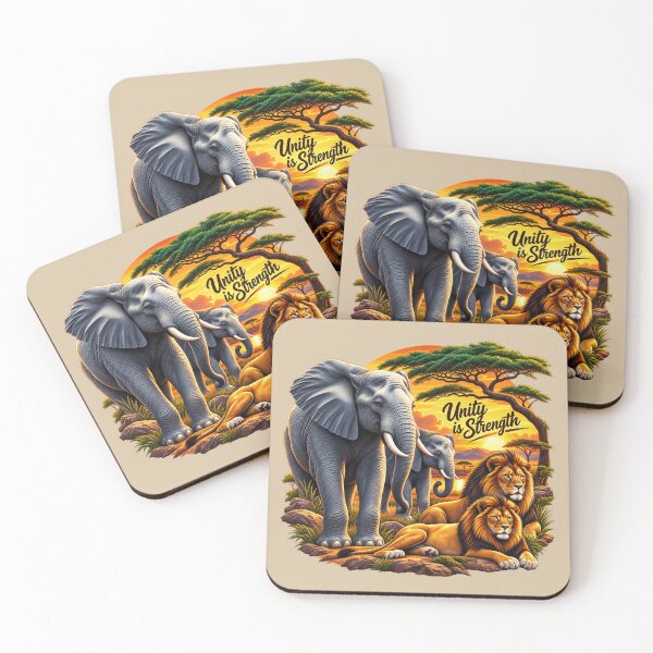 Item preview, Unity in the Wild: Majestic African Wildlife at Sunset designed and sold by 'VARI'.