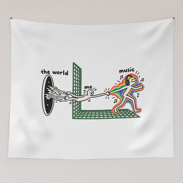 Item preview, Music Connects Us Across Dimensions designed and sold by MonkiFlipp.