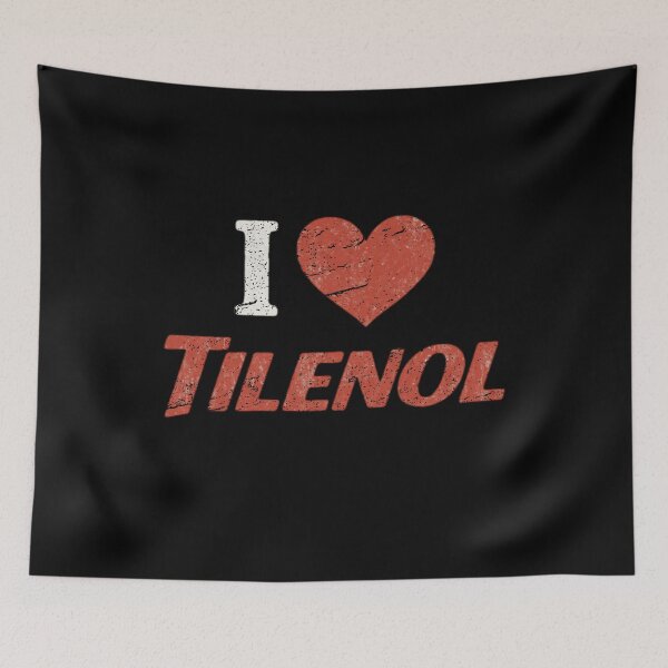 Item preview, I Heart Tilenol Funny Painkiller Meme Sarcastic Retro Design designed and sold by SEINENGAPPI12.
