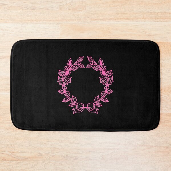 Item preview, Pink Vintage Holly Wreath Christmas Design designed and sold by pattern-archive.