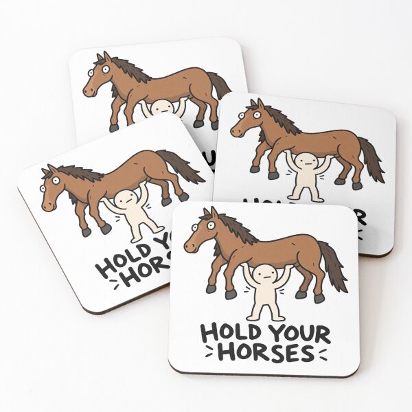 Item preview, Hold Your Horses Funny Horse Pun designed and sold by MonkiFlipp.