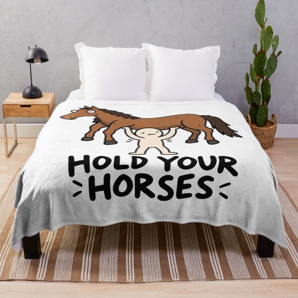 Item preview, Hold Your Horses Funny Horse Pun designed and sold by MonkiFlipp.