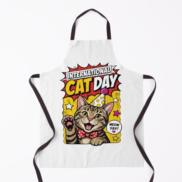 Item preview, International Cat Day Celebration Cat with Party Hat designed and sold by GiaoCalonas.