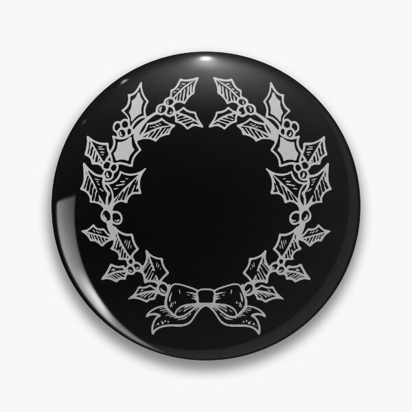 Item preview, Silver Vintage Holly Wreath Christmas Design designed and sold by pattern-archive.