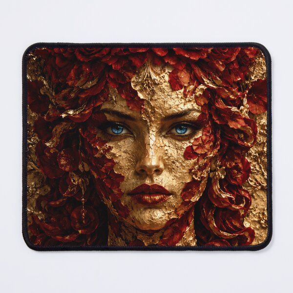 Item preview, Golden Rose Portrait Blue Eyes designed and sold by KuzeyWestStudio.