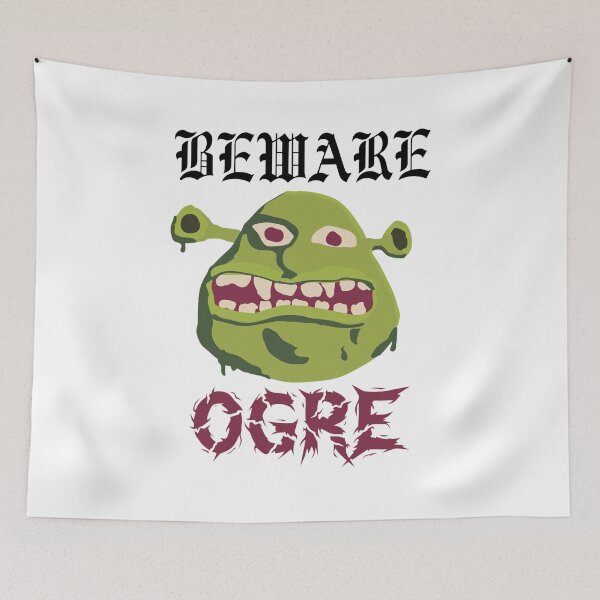Item preview, Beware Ogre Distorted Cartoon Horror Face designed and sold by KAMILANDOVAL.