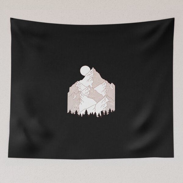 Item preview, Linear Mountain Sun Forest Graphic designed and sold by ruddenlrpruit.