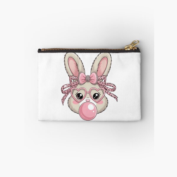 Item preview, Cute Bunny Rabbit Face Leopard Glasses Girl Happy Easter Day designed and sold by glorianadrew.