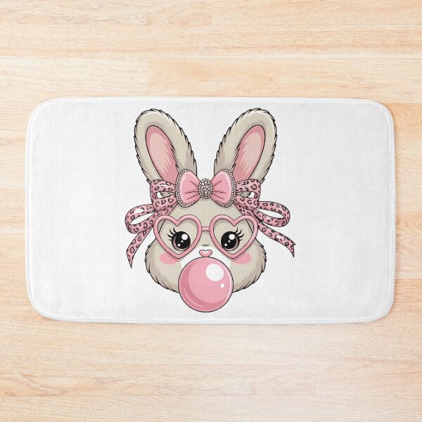 Item preview, Cute Bunny Rabbit Face Leopard Glasses Girl Happy Easter Day designed and sold by glorianadrew.
