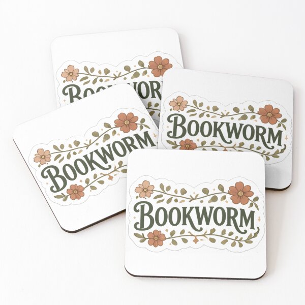 Item preview, Floral Bookworm Aesthetic - Earth Tone Bookish Typography designed and sold by aysenism.