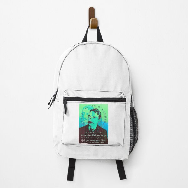 Item preview, Robert Louis Stevenson Quote Quiet Minds Cannot Be Perplexed Or Frightened But Go On In Fortune Or Misfortune At Their Own Private Pace Like A Clock During A Thunderstorm. designed and sold by DesignDorks.