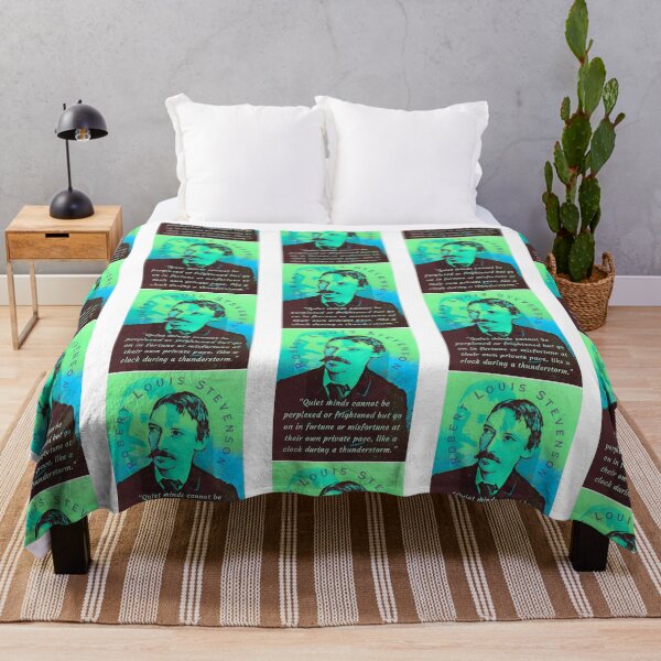 Item preview, Robert Louis Stevenson Quote Quiet Minds Cannot Be Perplexed Or Frightened But Go On In Fortune Or Misfortune At Their Own Private Pace Like A Clock During A Thunderstorm. designed and sold by DesignDorks.