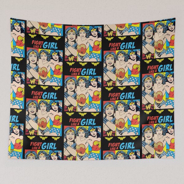 Item preview, Fight Like A Girl - Wonder Woman Retro Pop Art designed and sold by Bomebomst.