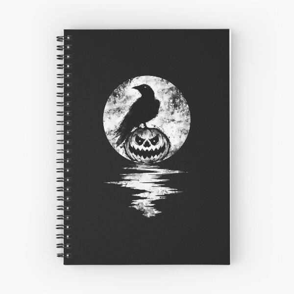 Item preview, Crow Jack O Lantern Moon Reflection Spooky Halloween designed and sold by ruddenlrpruit.