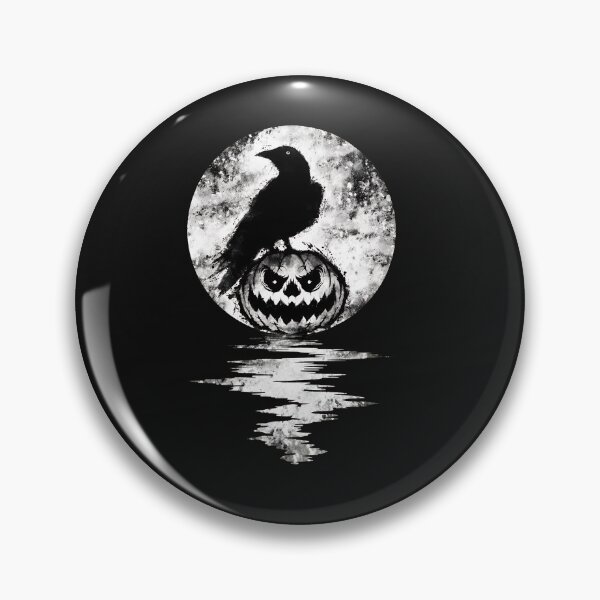 Item preview, Crow Jack O Lantern Moon Reflection Spooky Halloween designed and sold by ruddenlrpruit.