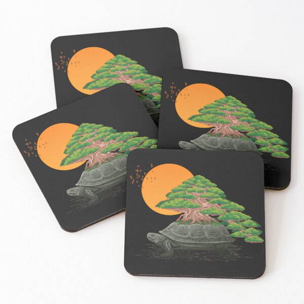 Item preview, Turtle Bonsai Sun Flock Birds Zen Nature Art designed and sold by YarningsandYear.