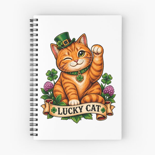 Item preview, Lucky Irish Cat St. Patrick's Day Tattoo Style designed and sold by Old's Cool Cat Studio.