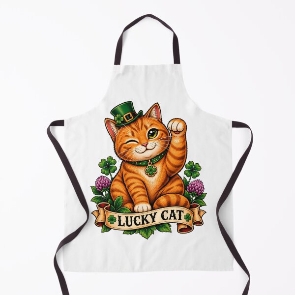 Item preview, Lucky Irish Cat St. Patrick's Day Tattoo Style designed and sold by Old's Cool Cat Studio.