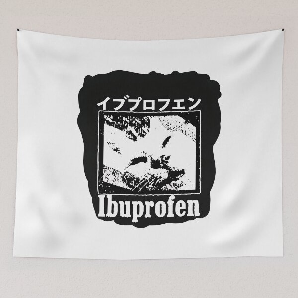Item preview, Sleeping Cat Ibuprofen Japanese Design designed and sold by Dmo3HarkoArt.