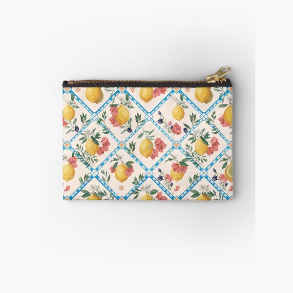 Item preview, Amalfi Lemon Garden Argyle – Mediterranean Lemon & Floral Diamond Pattern, Italian Riviera Design designed and sold by Tamas Das.