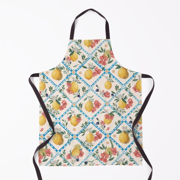 Item preview, Amalfi Lemon Garden Argyle – Mediterranean Lemon & Floral Diamond Pattern, Italian Riviera Design designed and sold by Tamas Das.