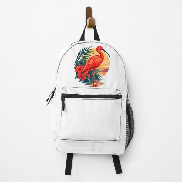 Item preview, Scarlet Ibis Tropical Sunset – Red Ibis Bird Nature Art designed and sold by MR-HOOBY.
