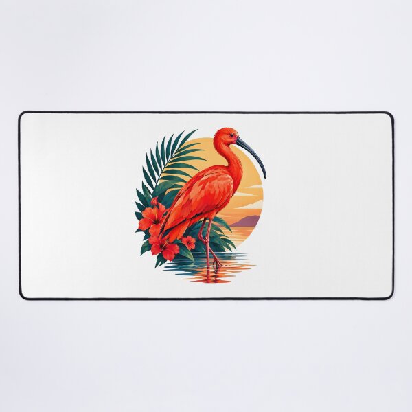 Item preview, Scarlet Ibis Tropical Sunset – Red Ibis Bird Nature Art designed and sold by MR-HOOBY.