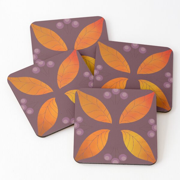 Item preview, Autumn Four Leaf and Berries  designed and sold by JaygiesDesign.