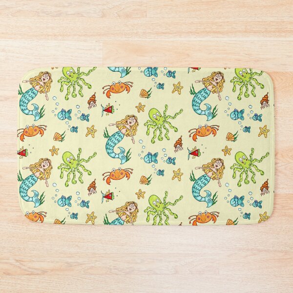 Item preview, Sea Life Marine Under the Sea - Creamy Yellow Background designed and sold by Helen McCartney Designs.