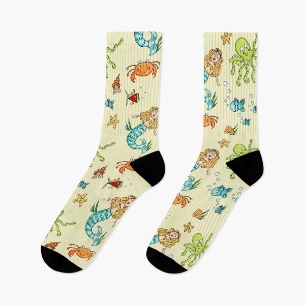 Item preview, Sea Life Marine Under the Sea - Creamy Yellow Background designed and sold by Helen McCartney Designs.
