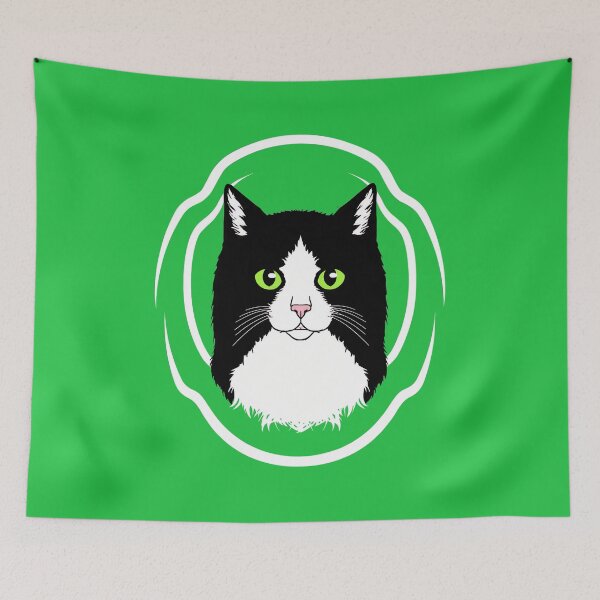 Item preview, Tuxedo Cat Portrait Graphic Art designed and sold by Dmo3HarkoArt.