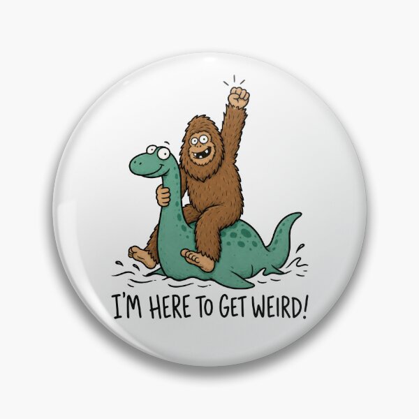 Item preview, Sasquatch Riding Loch Ness Monster Funny Cryptid Cartoon designed and sold by ShirtWreck.