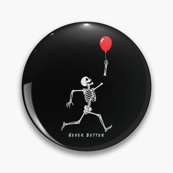 Item preview, Never Better Skeleton Losing Balloon Halloween designed and sold by nryum.