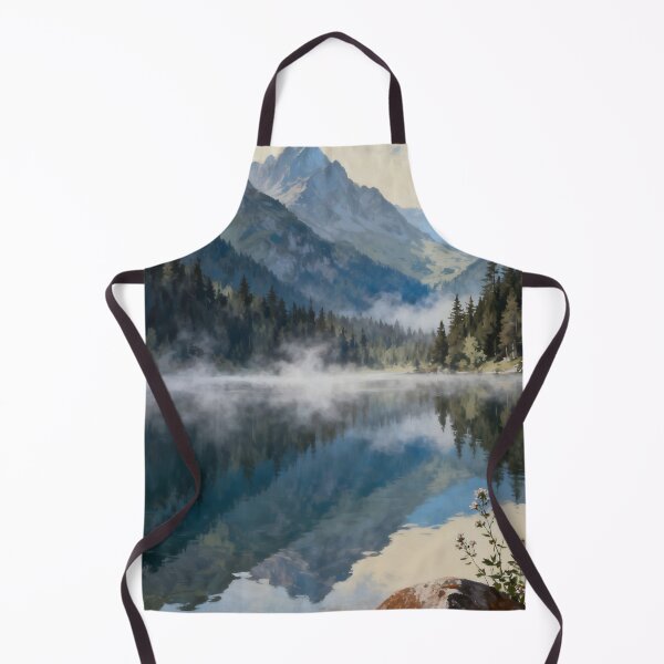 Item preview, Peaceful Mountain Lake Landscape Artwork designed and sold by stylishdzign.