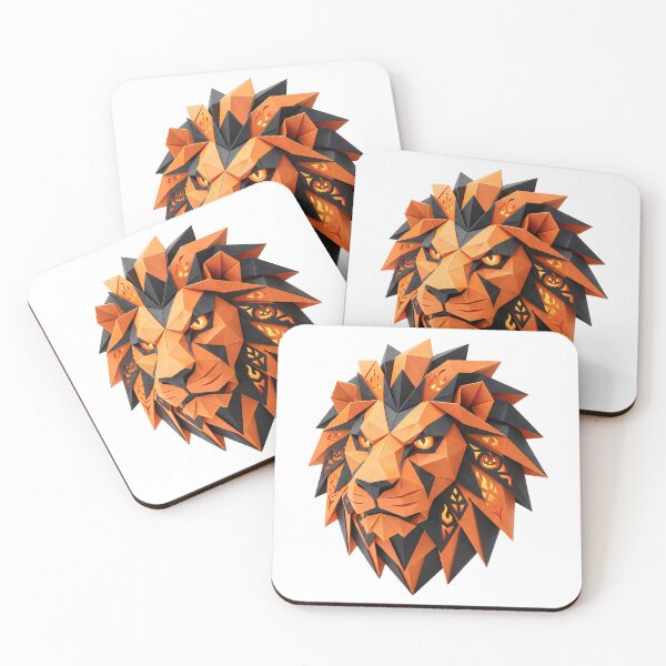 Item preview, Halloween Origami Lion - Spooky Geometric Papercraft designed and sold by Marcu Ioachim.