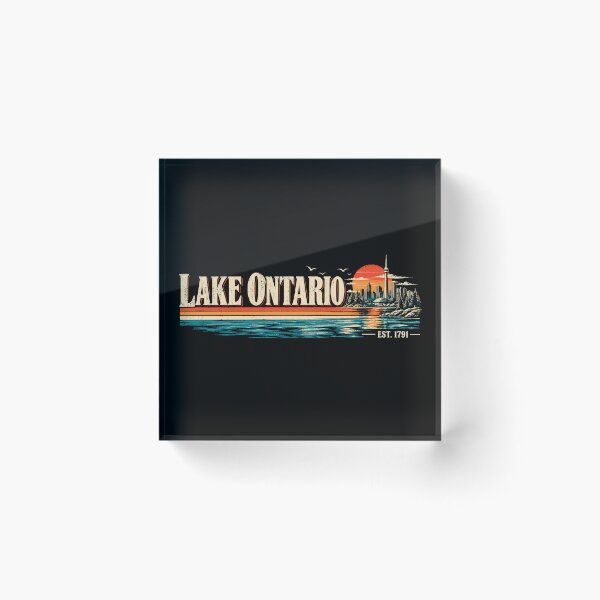 Item preview, Lake Ontario Toronto Vintage Sunset Skyline  designed and sold by Abigaildixon92.