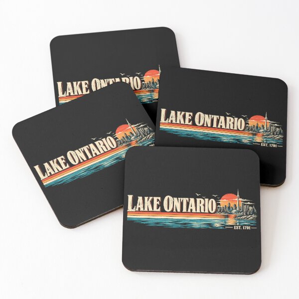 Item preview, Lake Ontario Toronto Vintage Sunset Skyline  designed and sold by Abigaildixon92.