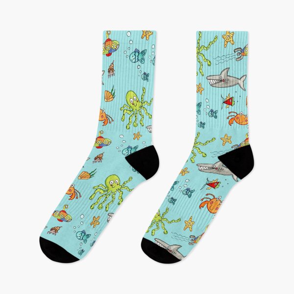 Item preview, Sea Life Marine Under the Sea - Blue Background designed and sold by Helen McCartney Designs.