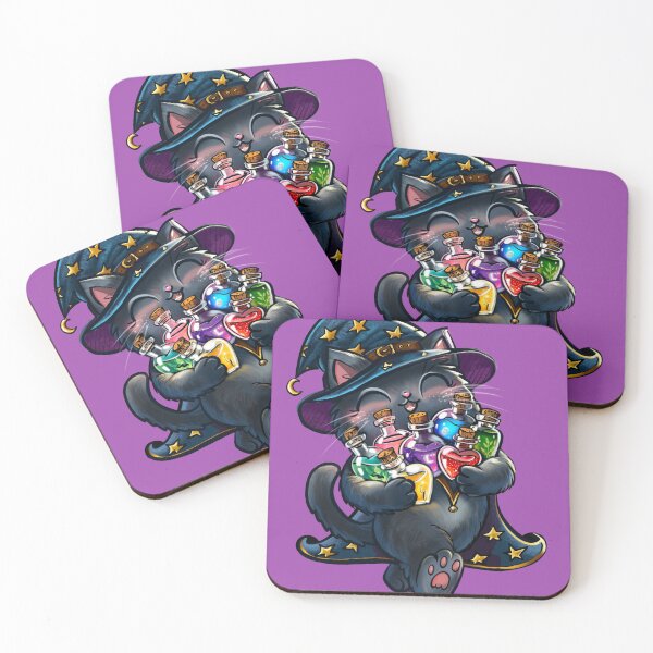 Item preview, Black Cat Holding Magical Potions designed and sold by PatriesArt.
