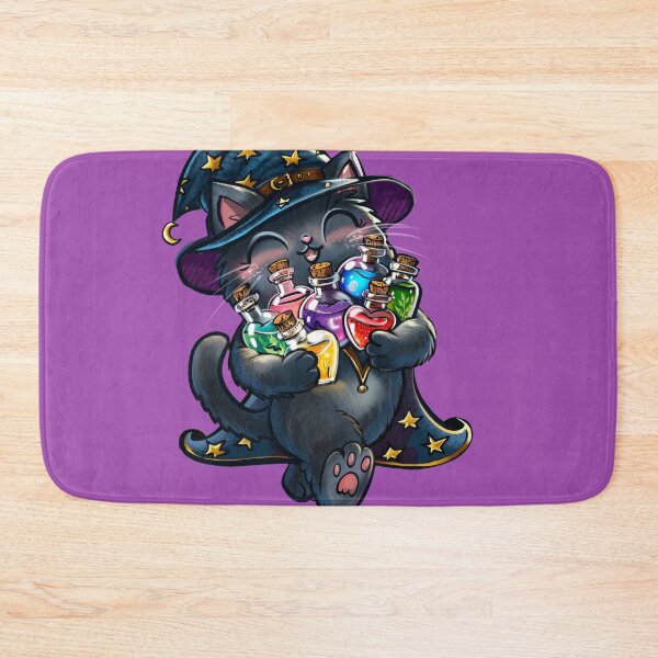 Item preview, Black Cat Holding Magical Potions designed and sold by PatriesArt.