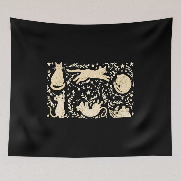 Item preview, Whimsical Cats and Mice Celestial Garden Art designed and sold by Dmo3HarkoArt.